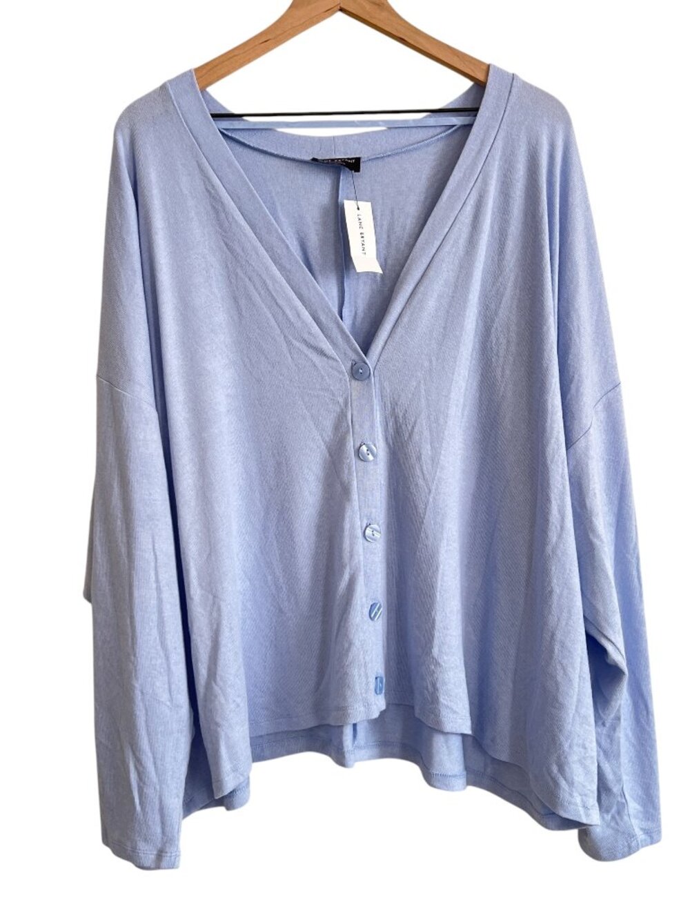 NWT Lane Bryant Light Blue V-Neck Lightweight Cardigan